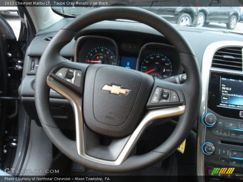 Taupe Gray Metallic / Jet Black 2013 Chevrolet Malibu LT
