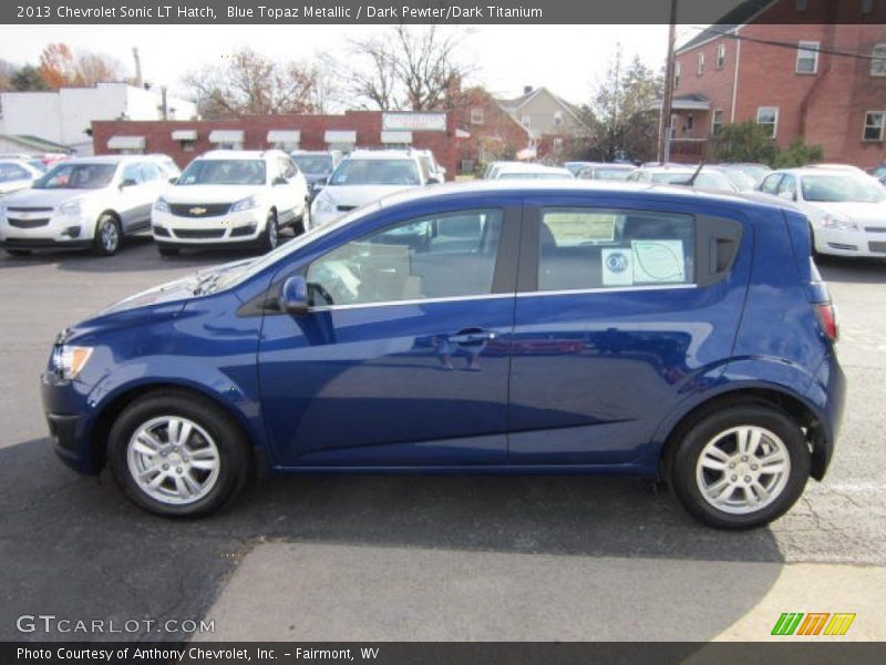 Blue Topaz Metallic / Dark Pewter/Dark Titanium 2013 Chevrolet Sonic LT Hatch