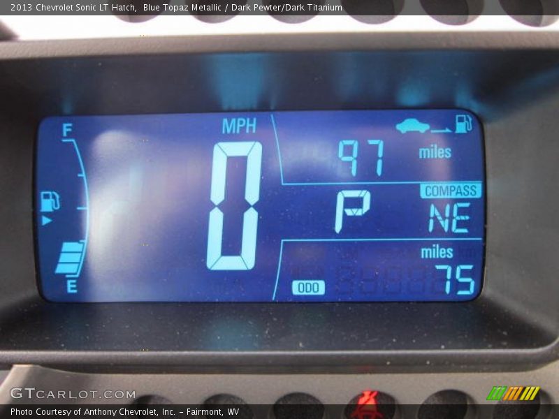 Blue Topaz Metallic / Dark Pewter/Dark Titanium 2013 Chevrolet Sonic LT Hatch