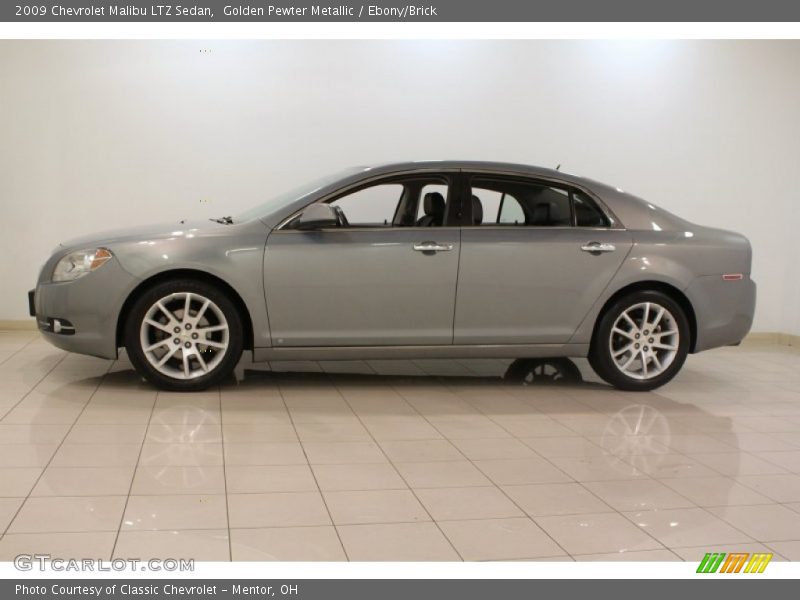 Golden Pewter Metallic / Ebony/Brick 2009 Chevrolet Malibu LTZ Sedan