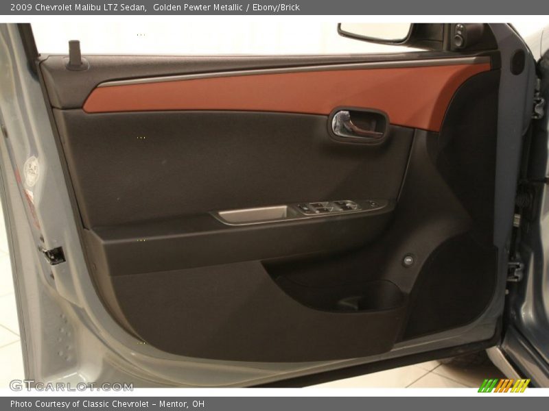 Golden Pewter Metallic / Ebony/Brick 2009 Chevrolet Malibu LTZ Sedan