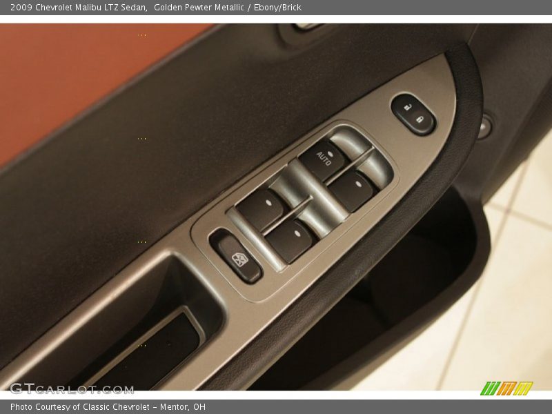 Golden Pewter Metallic / Ebony/Brick 2009 Chevrolet Malibu LTZ Sedan