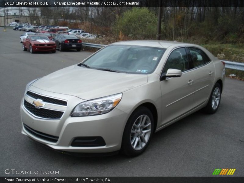 Champagne Silver Metallic / Cocoa/Light Neutral 2013 Chevrolet Malibu LT