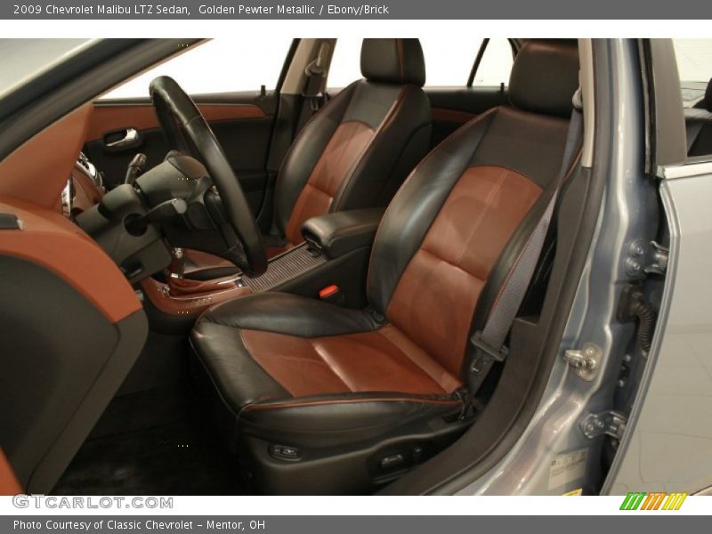Golden Pewter Metallic / Ebony/Brick 2009 Chevrolet Malibu LTZ Sedan