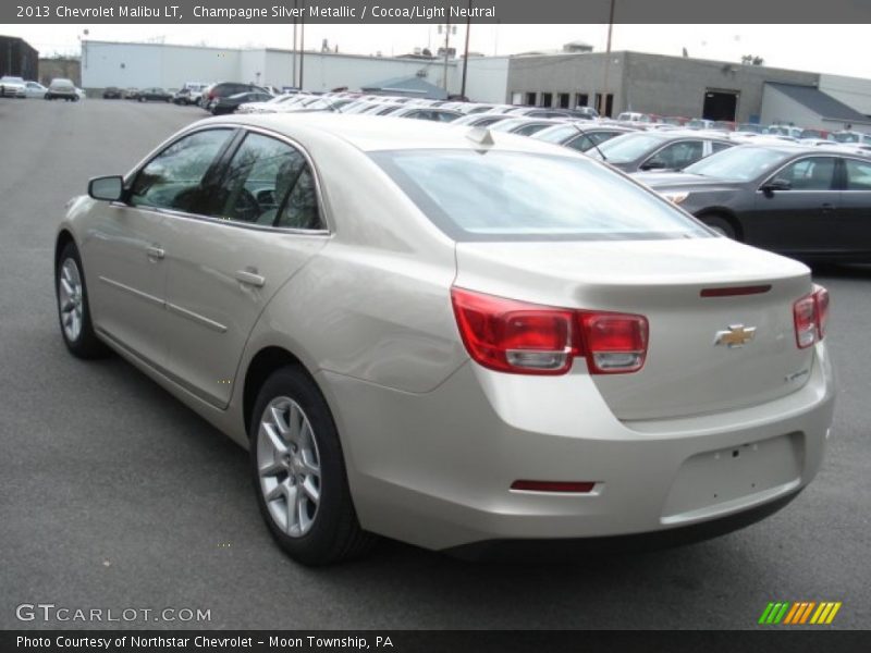 Champagne Silver Metallic / Cocoa/Light Neutral 2013 Chevrolet Malibu LT