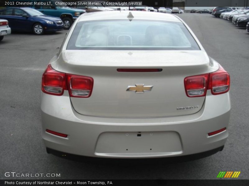 Champagne Silver Metallic / Cocoa/Light Neutral 2013 Chevrolet Malibu LT