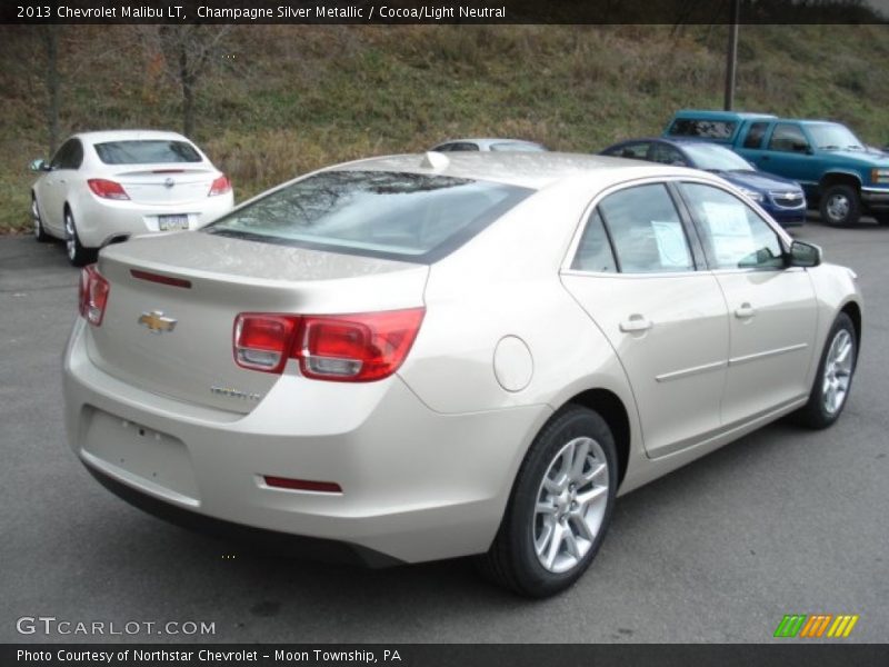 Champagne Silver Metallic / Cocoa/Light Neutral 2013 Chevrolet Malibu LT