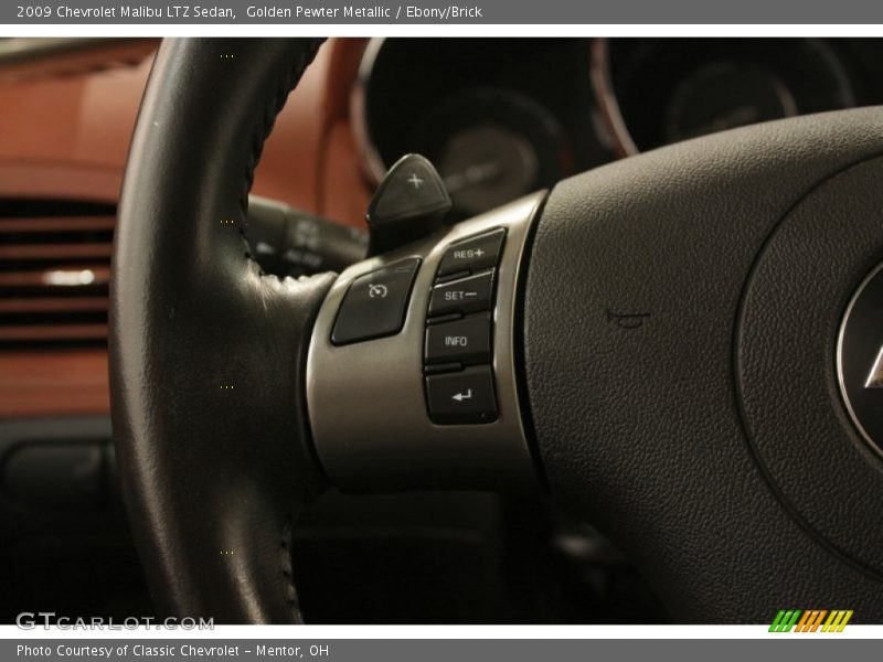 Golden Pewter Metallic / Ebony/Brick 2009 Chevrolet Malibu LTZ Sedan