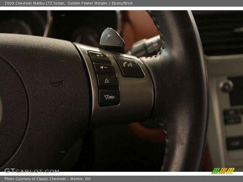 Golden Pewter Metallic / Ebony/Brick 2009 Chevrolet Malibu LTZ Sedan