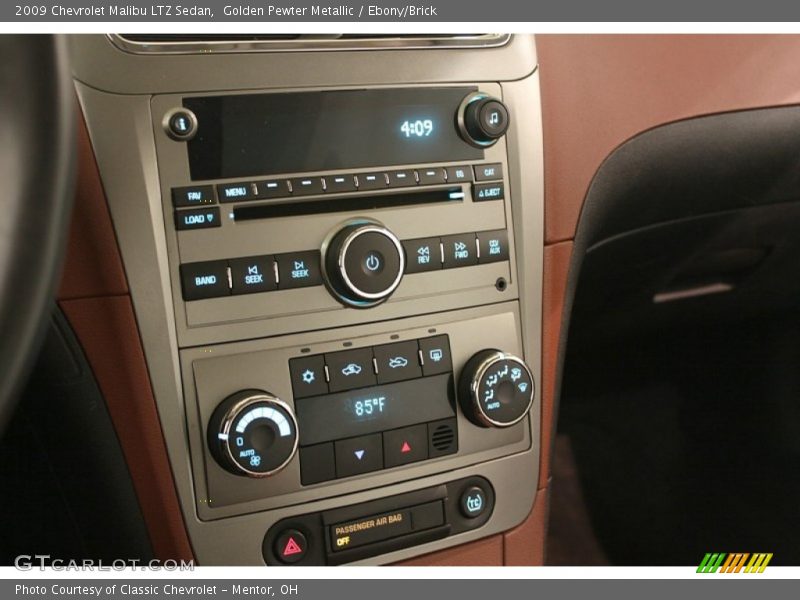 Golden Pewter Metallic / Ebony/Brick 2009 Chevrolet Malibu LTZ Sedan