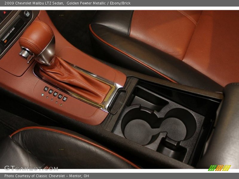 Golden Pewter Metallic / Ebony/Brick 2009 Chevrolet Malibu LTZ Sedan