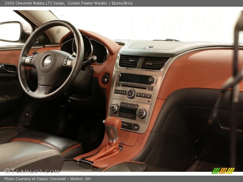 Golden Pewter Metallic / Ebony/Brick 2009 Chevrolet Malibu LTZ Sedan