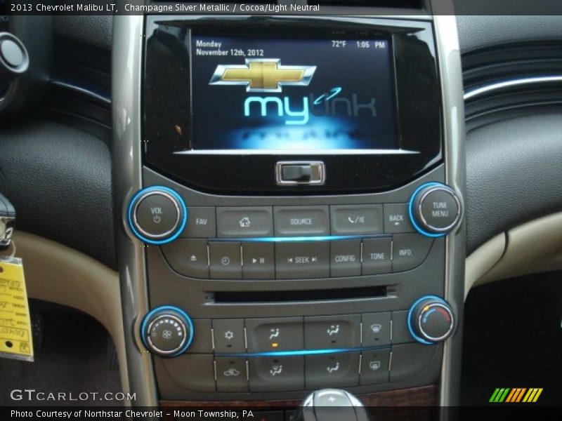 Champagne Silver Metallic / Cocoa/Light Neutral 2013 Chevrolet Malibu LT