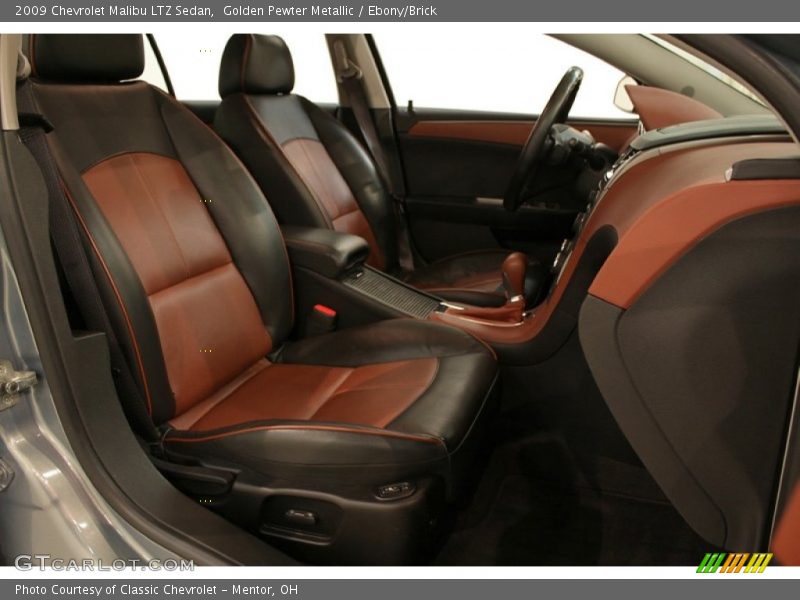 Golden Pewter Metallic / Ebony/Brick 2009 Chevrolet Malibu LTZ Sedan