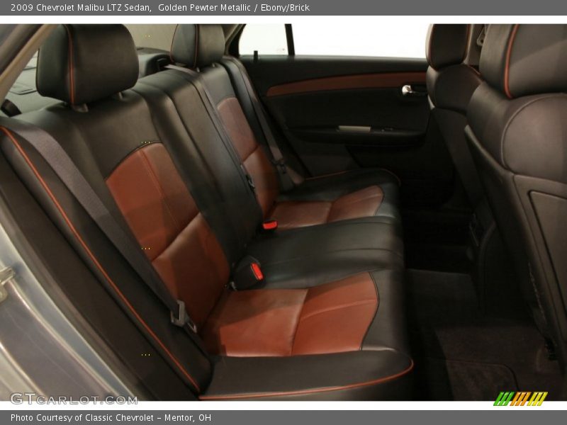 Golden Pewter Metallic / Ebony/Brick 2009 Chevrolet Malibu LTZ Sedan