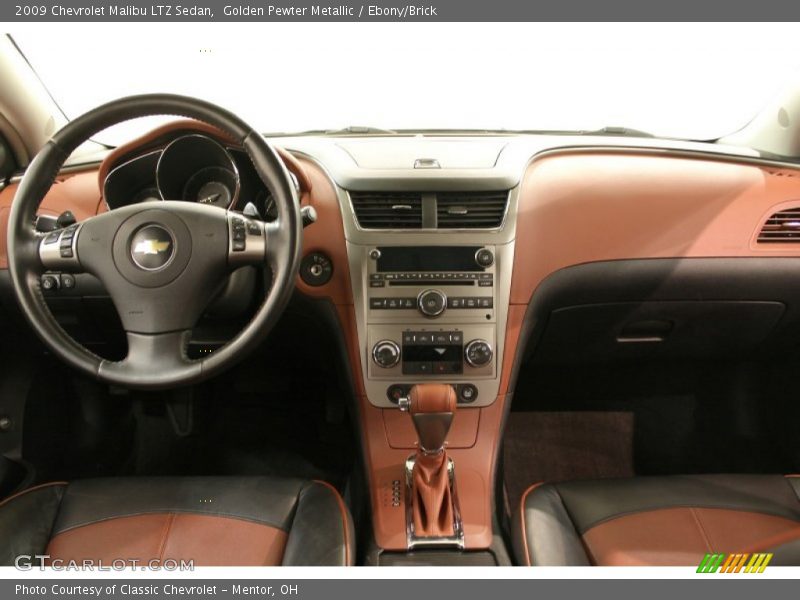 Golden Pewter Metallic / Ebony/Brick 2009 Chevrolet Malibu LTZ Sedan