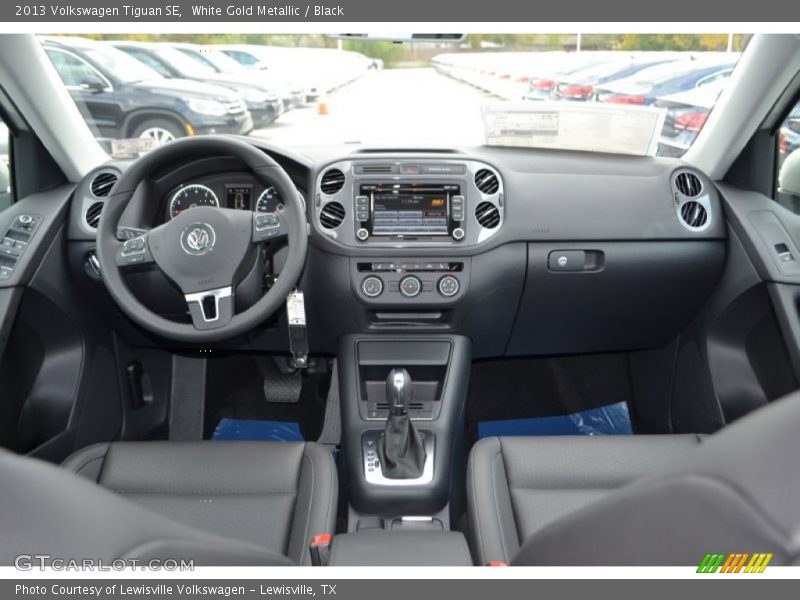 White Gold Metallic / Black 2013 Volkswagen Tiguan SE