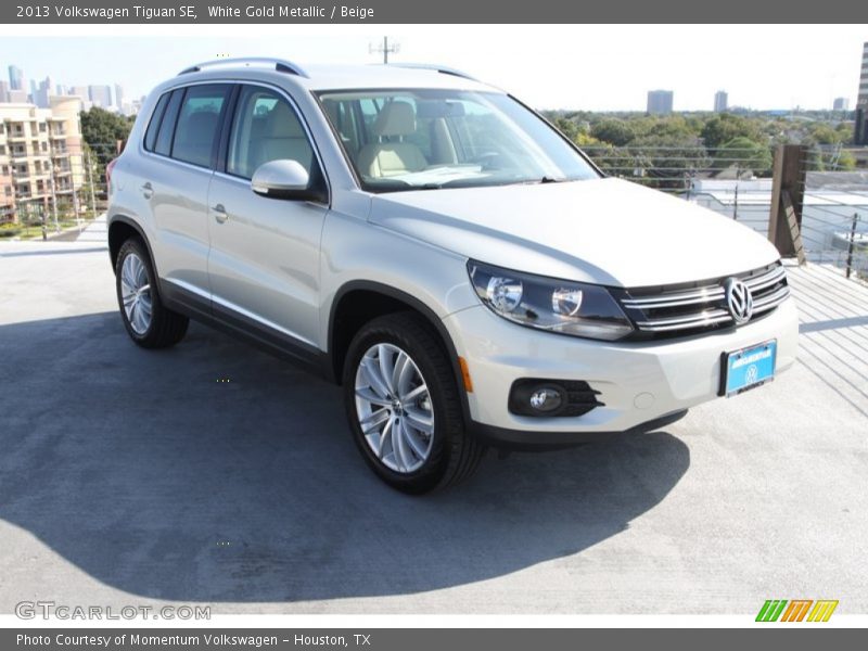 White Gold Metallic / Beige 2013 Volkswagen Tiguan SE