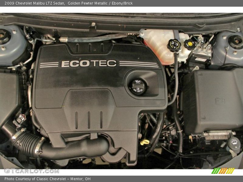 Golden Pewter Metallic / Ebony/Brick 2009 Chevrolet Malibu LTZ Sedan