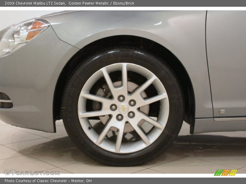 Golden Pewter Metallic / Ebony/Brick 2009 Chevrolet Malibu LTZ Sedan