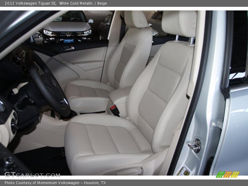 White Gold Metallic / Beige 2013 Volkswagen Tiguan SE