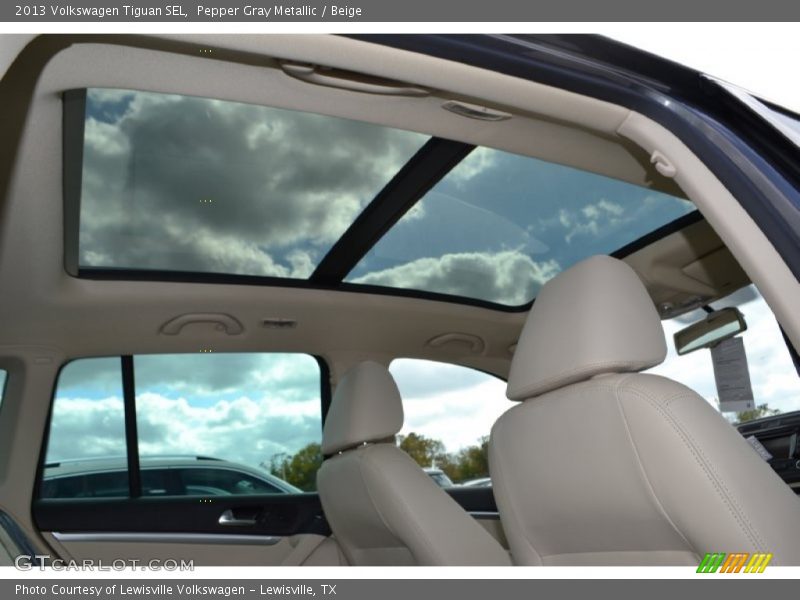 Sunroof of 2013 Tiguan SEL