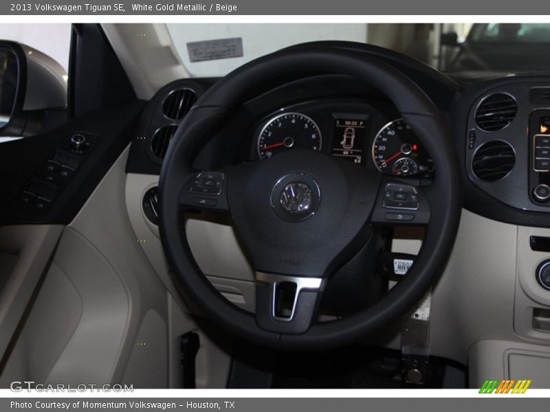 White Gold Metallic / Beige 2013 Volkswagen Tiguan SE