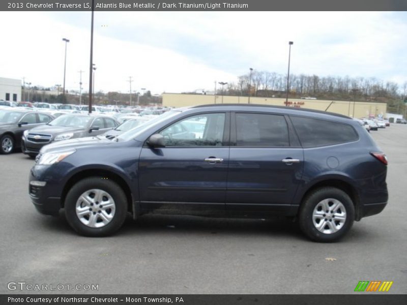 Atlantis Blue Metallic / Dark Titanium/Light Titanium 2013 Chevrolet Traverse LS