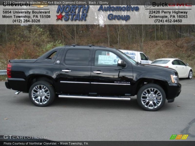 Black / Ebony 2013 Chevrolet Avalanche LTZ 4x4 Black Diamond Edition