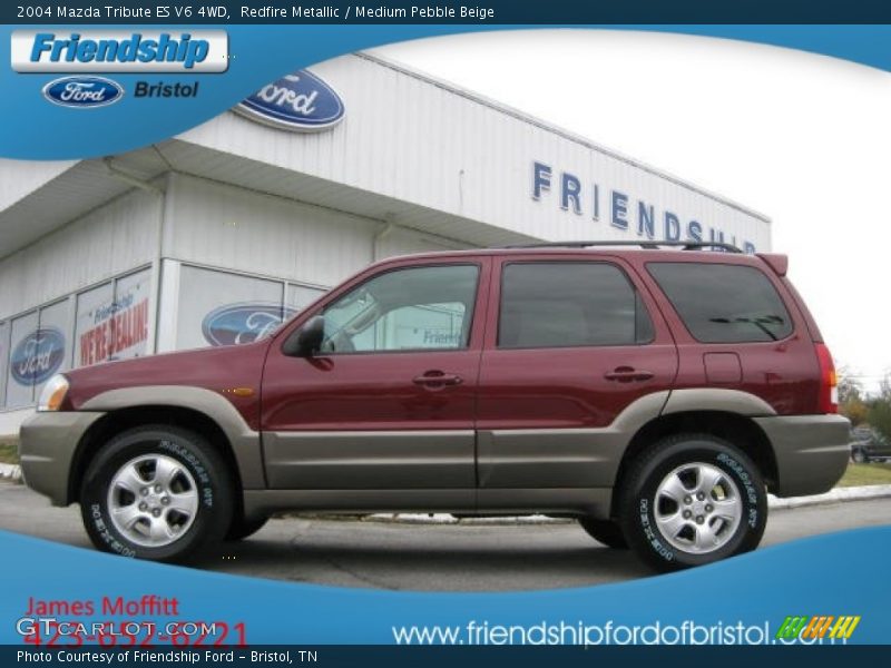 Redfire Metallic / Medium Pebble Beige 2004 Mazda Tribute ES V6 4WD