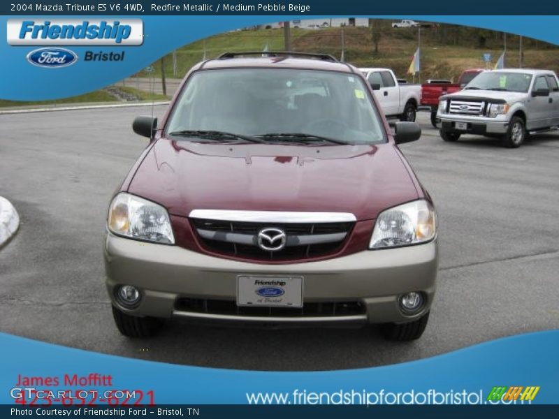Redfire Metallic / Medium Pebble Beige 2004 Mazda Tribute ES V6 4WD