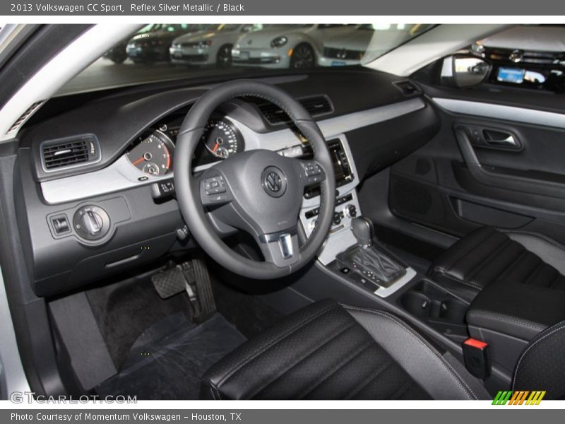 Reflex Silver Metallic / Black 2013 Volkswagen CC Sport