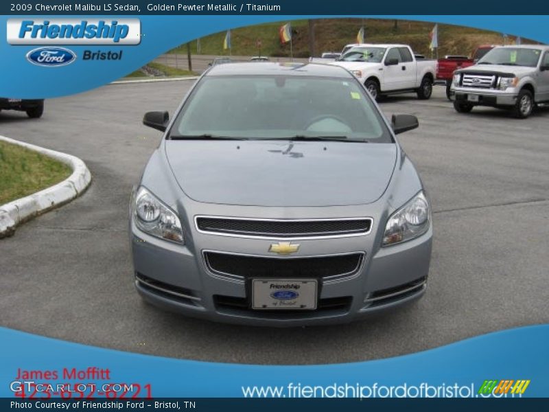 Golden Pewter Metallic / Titanium 2009 Chevrolet Malibu LS Sedan