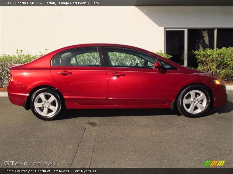 Tango Red Pearl / Black 2010 Honda Civic LX-S Sedan