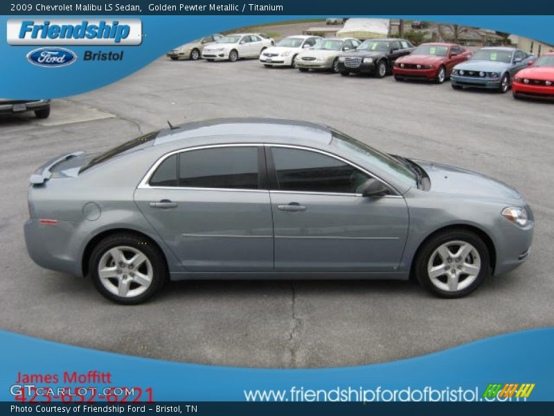 Golden Pewter Metallic / Titanium 2009 Chevrolet Malibu LS Sedan