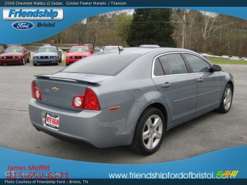 Golden Pewter Metallic / Titanium 2009 Chevrolet Malibu LS Sedan