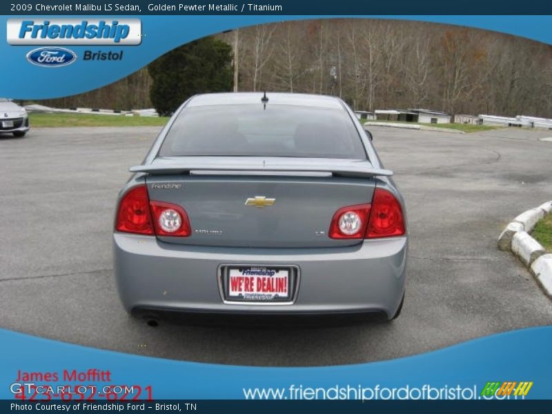 Golden Pewter Metallic / Titanium 2009 Chevrolet Malibu LS Sedan
