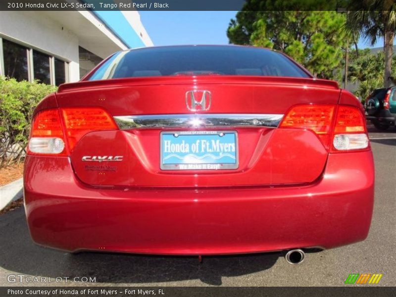 Tango Red Pearl / Black 2010 Honda Civic LX-S Sedan