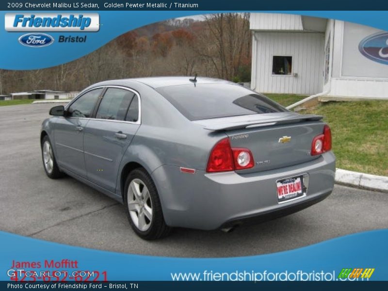 Golden Pewter Metallic / Titanium 2009 Chevrolet Malibu LS Sedan