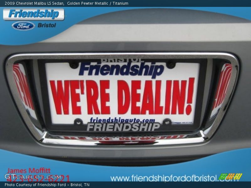Golden Pewter Metallic / Titanium 2009 Chevrolet Malibu LS Sedan