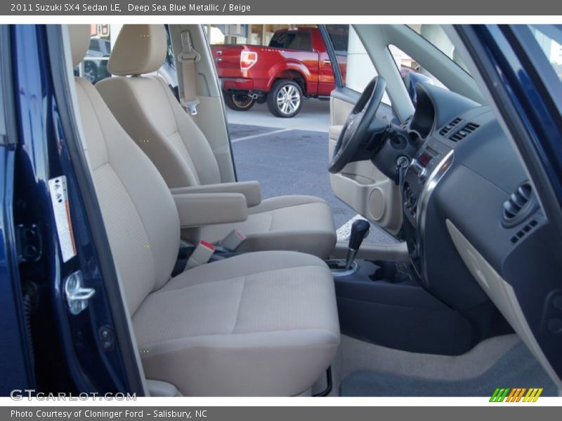 Deep Sea Blue Metallic / Beige 2011 Suzuki SX4 Sedan LE