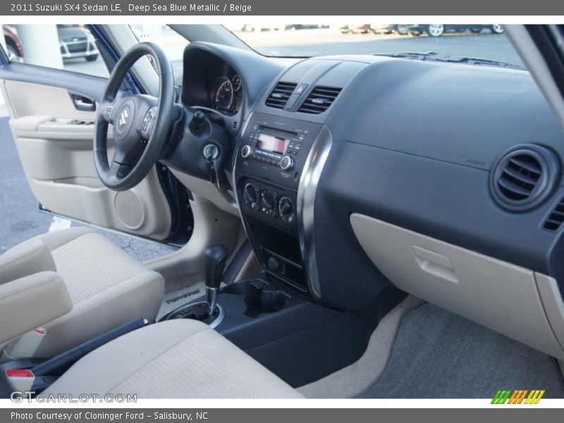 Deep Sea Blue Metallic / Beige 2011 Suzuki SX4 Sedan LE