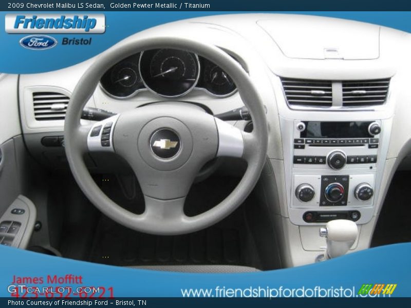 Golden Pewter Metallic / Titanium 2009 Chevrolet Malibu LS Sedan