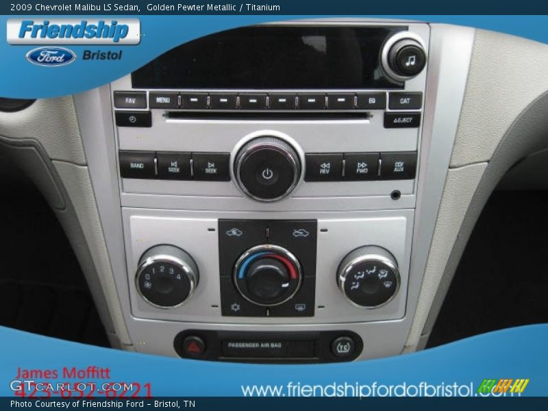 Golden Pewter Metallic / Titanium 2009 Chevrolet Malibu LS Sedan