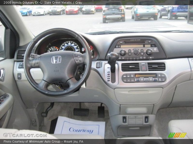 Slate Green Metallic / Gray 2008 Honda Odyssey EX-L