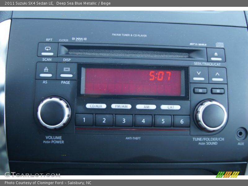 Audio System of 2011 SX4 Sedan LE