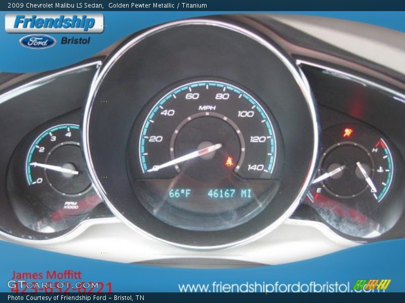Golden Pewter Metallic / Titanium 2009 Chevrolet Malibu LS Sedan