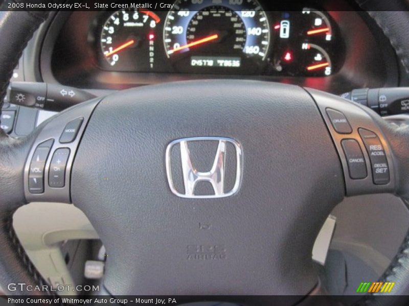 Slate Green Metallic / Gray 2008 Honda Odyssey EX-L