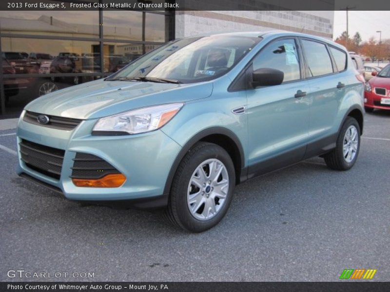 Frosted Glass Metallic / Charcoal Black 2013 Ford Escape S