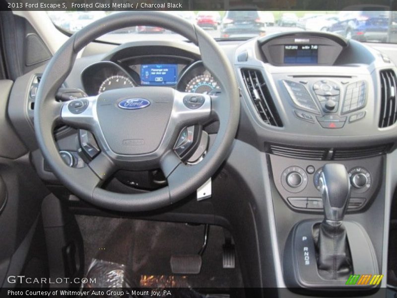 Frosted Glass Metallic / Charcoal Black 2013 Ford Escape S